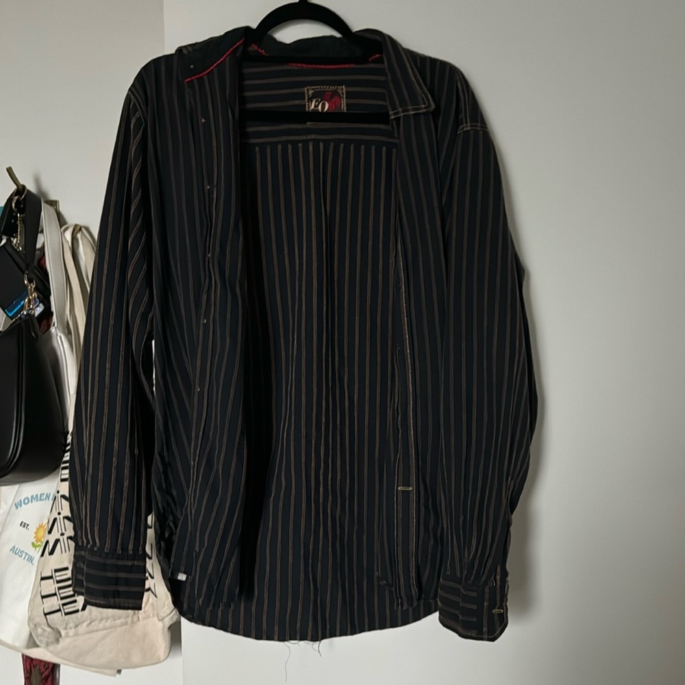 dark button down